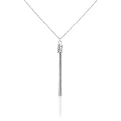 Collier Amaryllis Argent Blanc