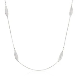 Collier Sautoir Euriell Argent Blanc