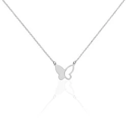 Collier Maria Argent Blanc