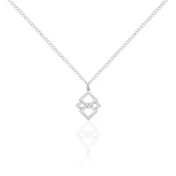 Collier Oumeima Argent Blanc
