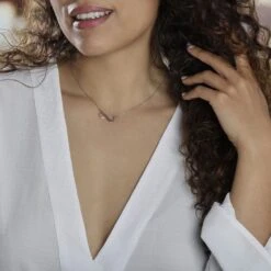 Collier Abelae Argent Blanc -Fanny Boutique FACFBW014U model0