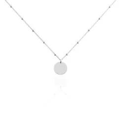 Collier Argent Blanc Mireio