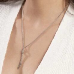 Collier Deauville Argent Blanc -Fanny Boutique FACFBW0871 model1