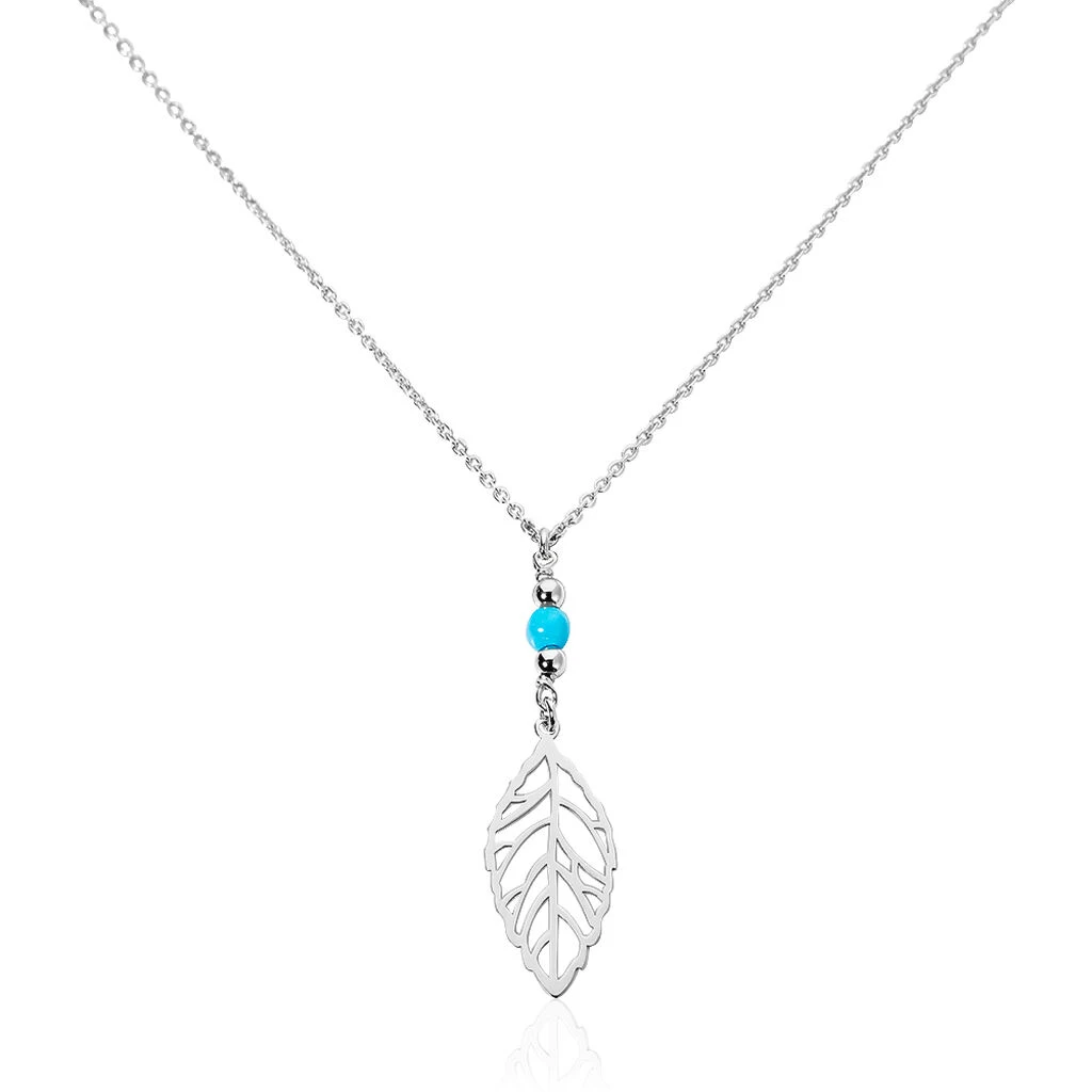 Collier Grethel Argent Blanc Turquoise 3 Collier Grethel Argent Blanc Turquoise