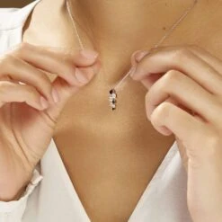 Collier Gaya Argent Blanc Oxyde De Zirconium -Fanny Boutique FACFBZD066 model1