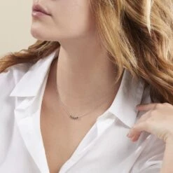 Collier Karrie Argent Blanc Oxyde De Zirconium 8 Collier Karrie Argent Blanc Oxyde De Zirconium -Fanny Boutique FACFBZV021 model0