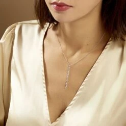 Collier Whitney Argent Blanc Oxyde De Zirconium -Fanny Boutique FACFBZW01V model0