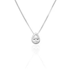 Collier Cherice Argent Blanc Oxyde De Zirconium