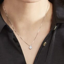 Collier Cherice Argent Blanc Oxyde De Zirconium -Fanny Boutique FACFBZW091 model1