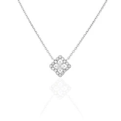 Collier Abigail Argent Blanc Oxyde De Zirconium