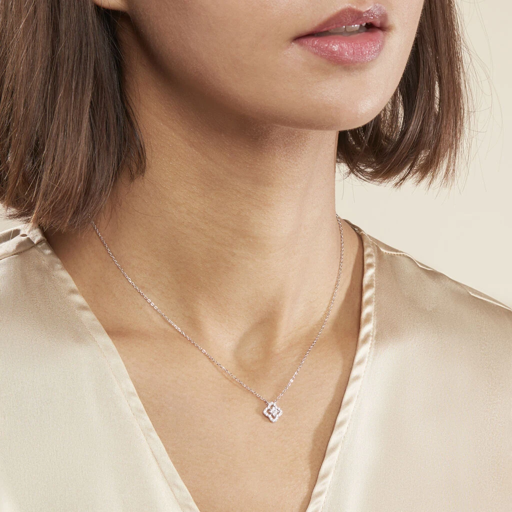 Collier Abigail Argent Blanc Oxyde De Zirconium 5 Collier Abigail Argent Blanc Oxyde De Zirconium – Image 3