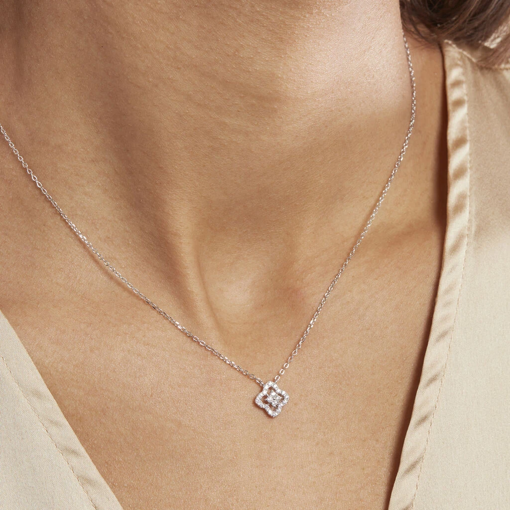 Collier Abigail Argent Blanc Oxyde De Zirconium 6 Collier Abigail Argent Blanc Oxyde De Zirconium – Image 4