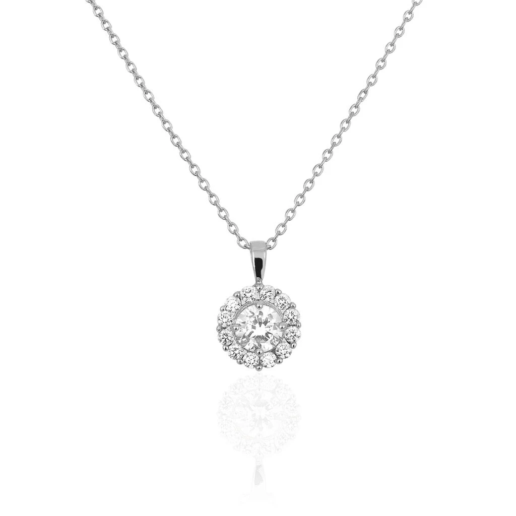 Collier Princess Argent Blanc Oxyde De Zirconium 3 Collier Princess Argent Blanc Oxyde De Zirconium