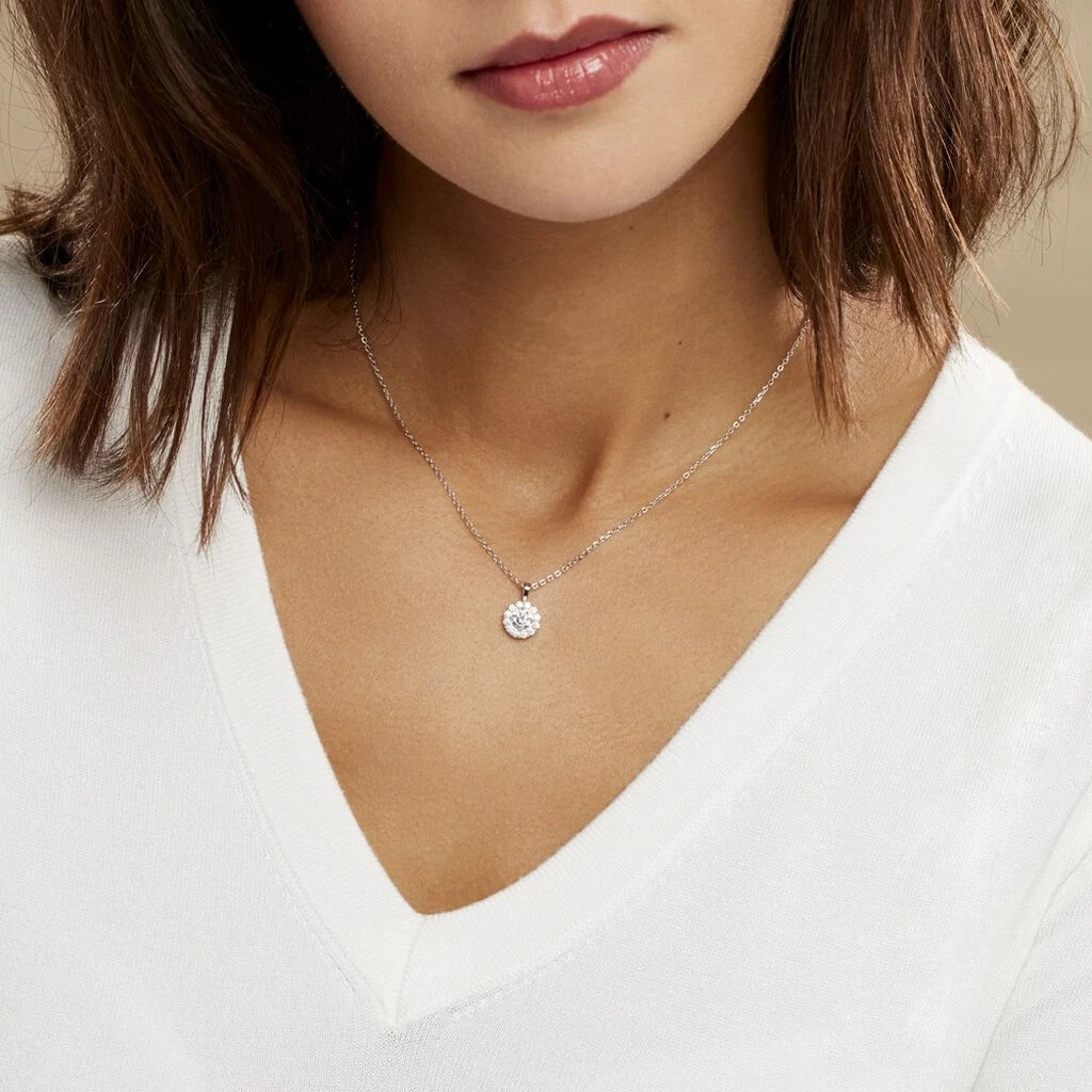 Collier Princess Argent Blanc Oxyde De Zirconium 5 Collier Princess Argent Blanc Oxyde De Zirconium – Image 3