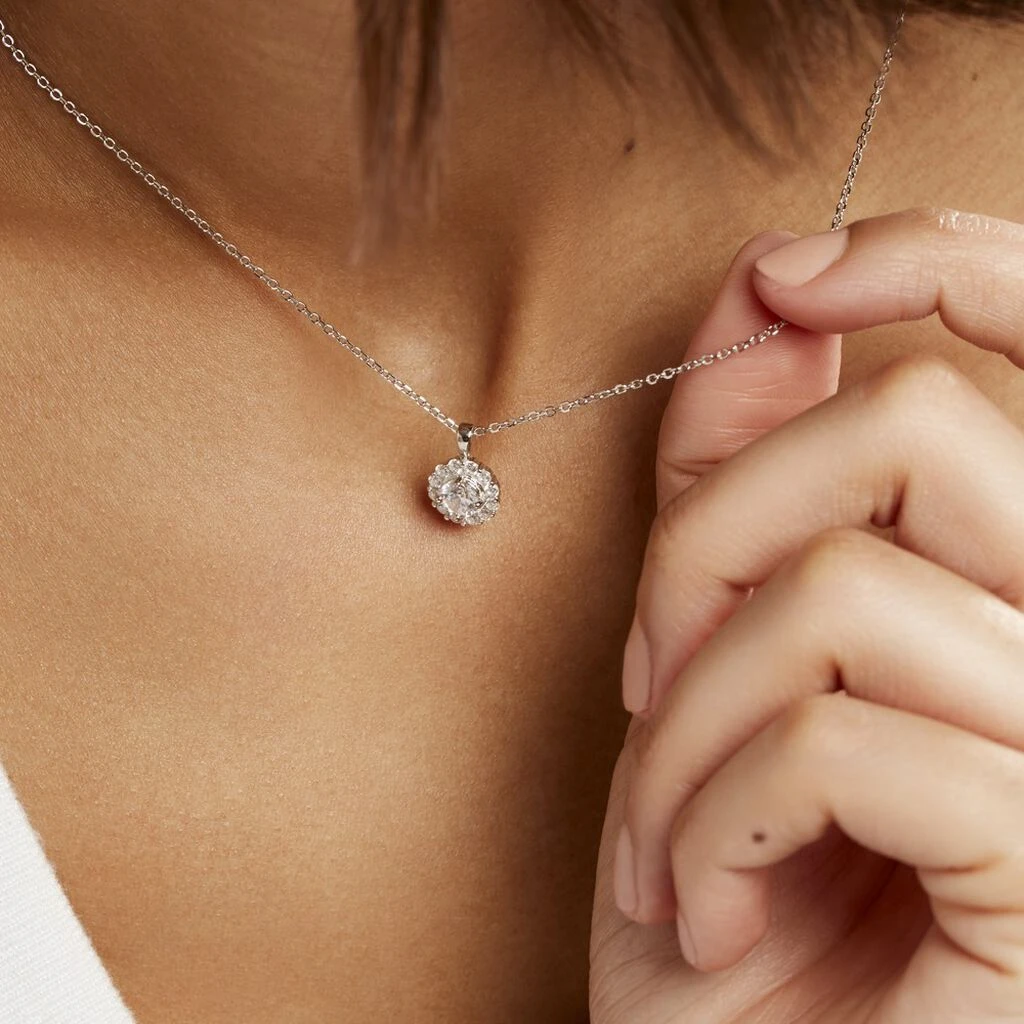 Collier Princess Argent Blanc Oxyde De Zirconium 6 Collier Princess Argent Blanc Oxyde De Zirconium – Image 4