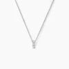 Collier Leala Argent Blanc Oxyde De Zirconium