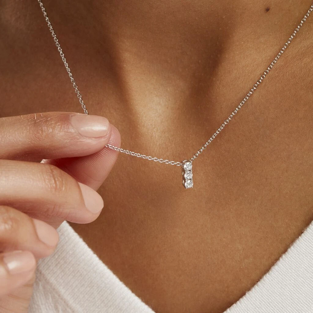 Collier Leala Argent Blanc Oxyde De Zirconium 6 Collier Leala Argent Blanc Oxyde De Zirconium – Image 4