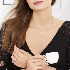 Collier Millie Argent Blanc Oxyde De Zirconium 7 Collier Millie Argent Blanc Oxyde De Zirconium -Fanny Boutique FACFBZW0HB model0