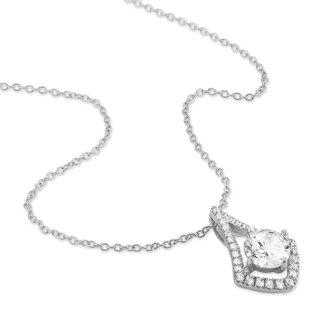 Collier Millie Argent Blanc Oxyde De Zirconium 4 Collier Millie Argent Blanc Oxyde De Zirconium – Image 2
