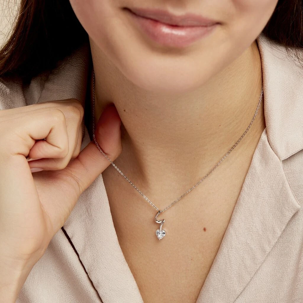 Collier Amayes Argent Blanc Oxyde De Zirconium 6 Collier Amayes Argent Blanc Oxyde De Zirconium – Image 4