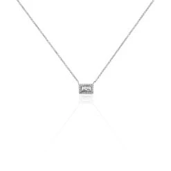Collier Laurine Argent Blanc Oxyde De Zirconium