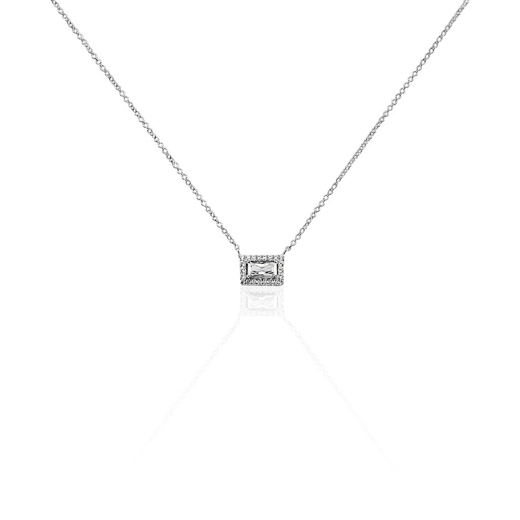 Collier Laurine Argent Blanc Oxyde De Zirconium 3 Collier Laurine Argent Blanc Oxyde De Zirconium