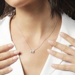 Collier Laurine Argent Blanc Oxyde De Zirconium 11 Collier Laurine Argent Blanc Oxyde De Zirconium -Fanny Boutique FACFBZW0QQ model1