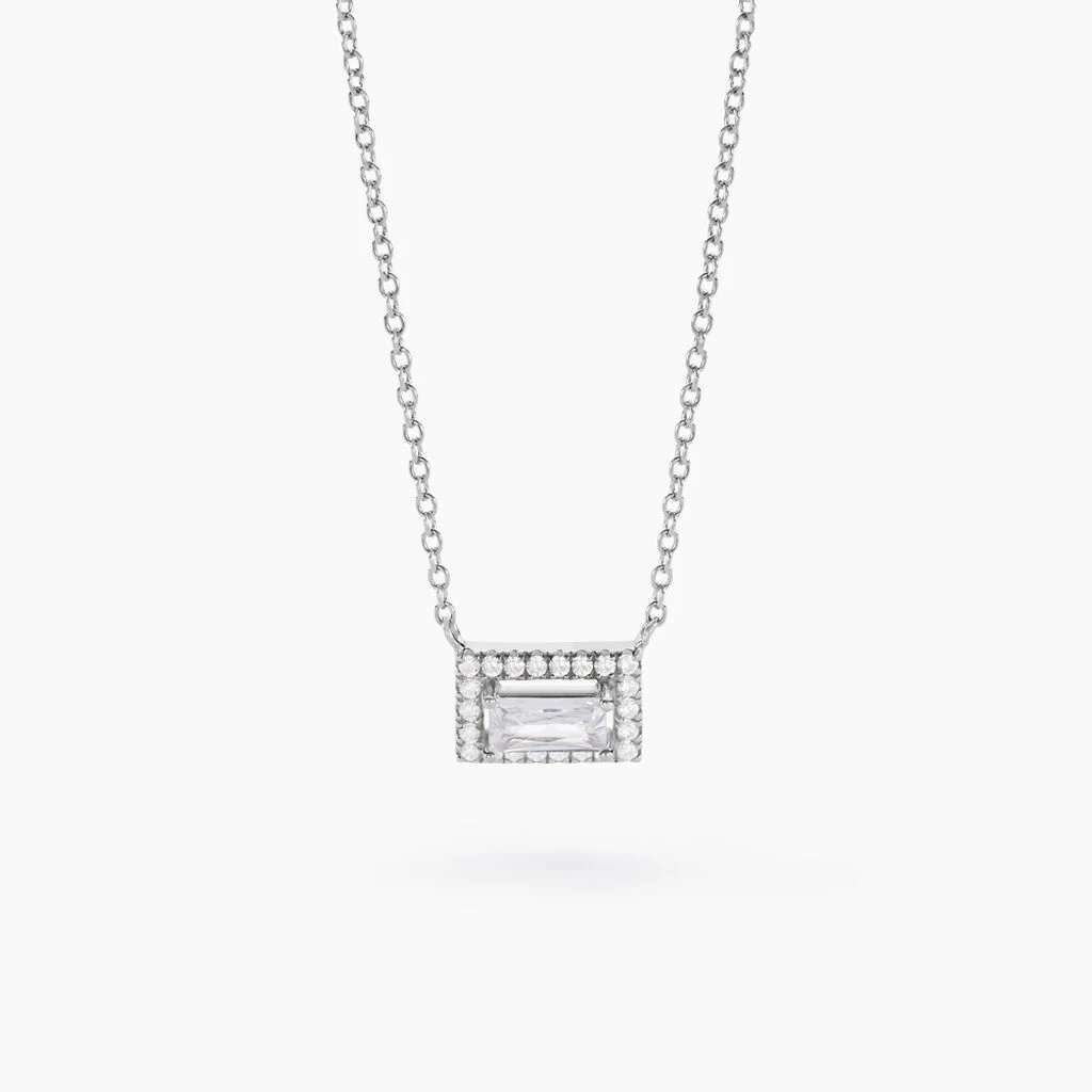 Collier Laurine Argent Blanc Oxyde De Zirconium 4 Collier Laurine Argent Blanc Oxyde De Zirconium – Image 2