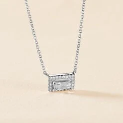 Collier Laurine Argent Blanc Oxyde De Zirconium 9 Collier Laurine Argent Blanc Oxyde De Zirconium -Fanny Boutique FACFBZW0QQ view2