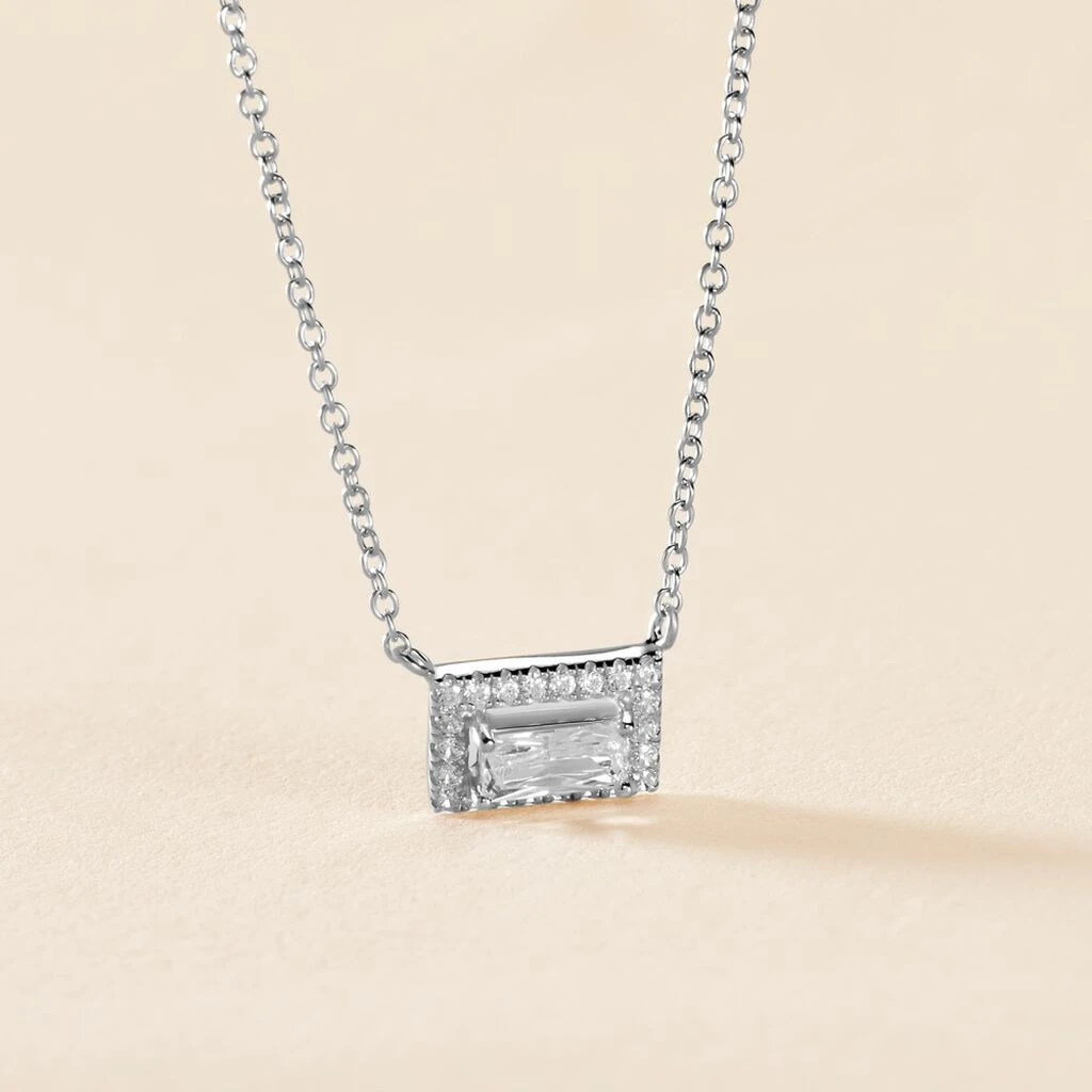 Collier Laurine Argent Blanc Oxyde De Zirconium 5 Collier Laurine Argent Blanc Oxyde De Zirconium – Image 3