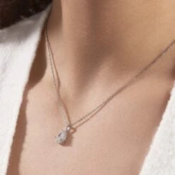 Collier Mélie Argent Blanc Oxyde De Zirconium -Fanny Boutique FACFBZW0UL model1