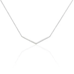 Collier Emea Argent Blanc Oxyde De Zirconium