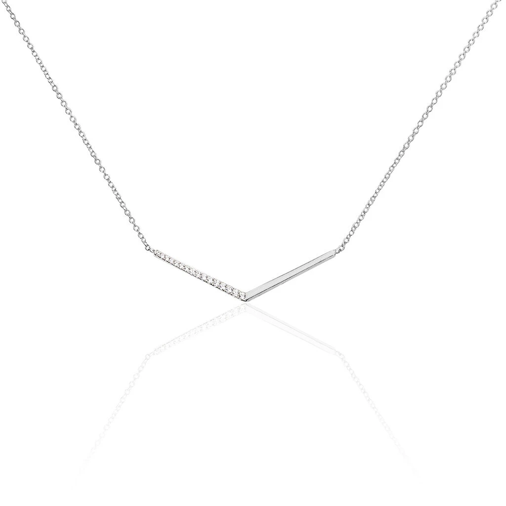 Collier Emea Argent Blanc Oxyde De Zirconium 3 Collier Emea Argent Blanc Oxyde De Zirconium