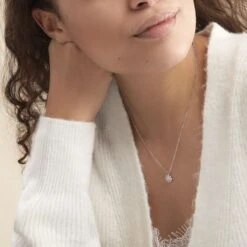 Collier Lorraine Argent Blanc Oxyde De Zirconium -Fanny Boutique FACFBZW18J model0
