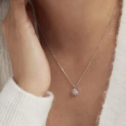 Collier Lorraine Argent Blanc Oxyde De Zirconium -Fanny Boutique FACFBZW18J model1