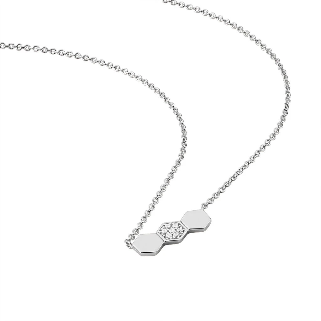 Collier Onaissa Argent Blanc Oxyde De Zirconium 4 Collier Onaissa Argent Blanc Oxyde De Zirconium – Image 2