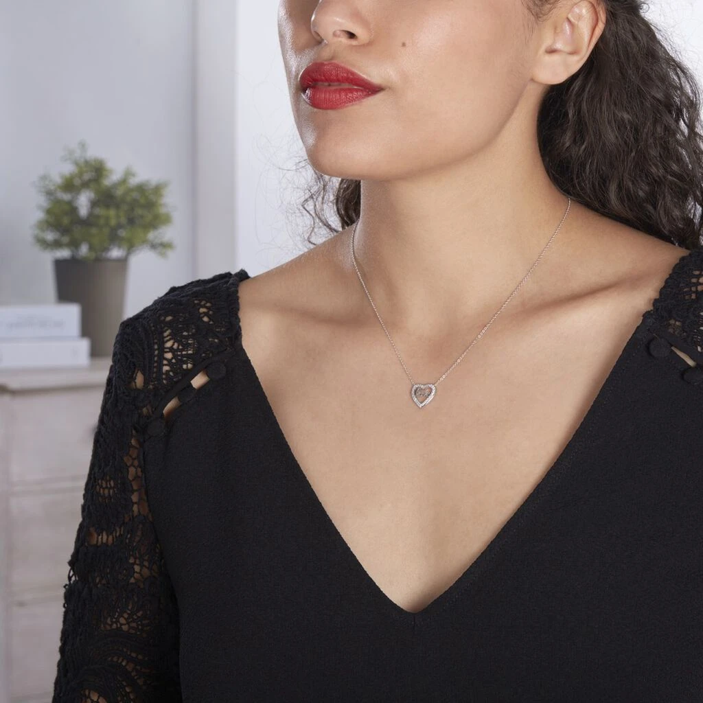 Collier Elansa Argent Blanc Oxyde De Zirconium 5 Collier Elansa Argent Blanc Oxyde De Zirconium – Image 3