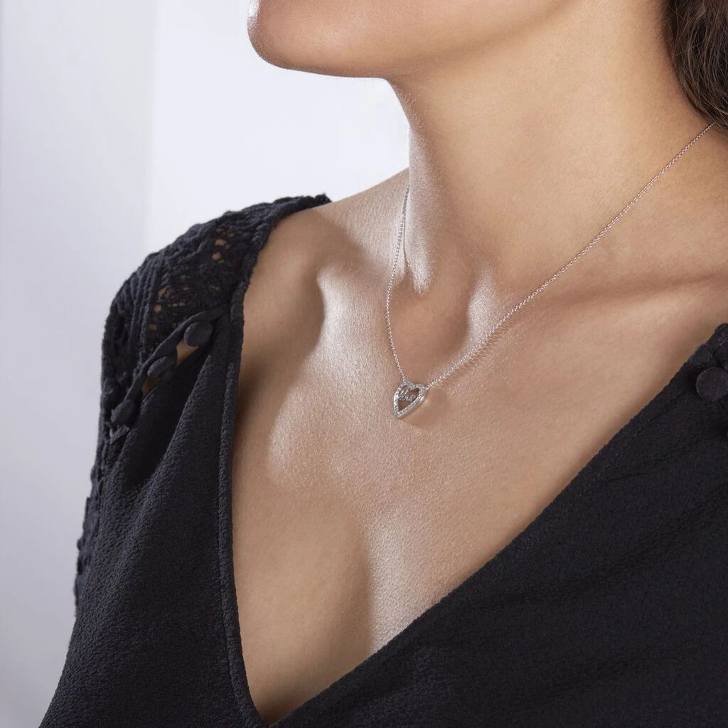 Collier Elansa Argent Blanc Oxyde De Zirconium 6 Collier Elansa Argent Blanc Oxyde De Zirconium – Image 4