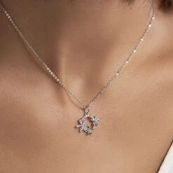 Collier Elinia Argent Blanc Oxyde De Zirconium 8 Collier Elinia Argent Blanc Oxyde De Zirconium -Fanny Boutique FACFBZW1GC model1