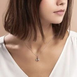 Collier Eliniane Argent Blanc Oxyde De Zirconium -Fanny Boutique FACFBZW1GD model0