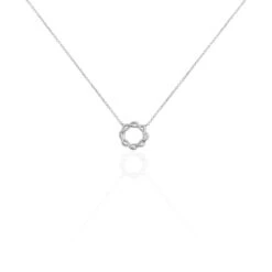 Collier Calandra Argent Blanc Oxyde De Zirconium