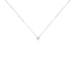 Collier Germinie Argent Blanc Oxyde De Zirconium