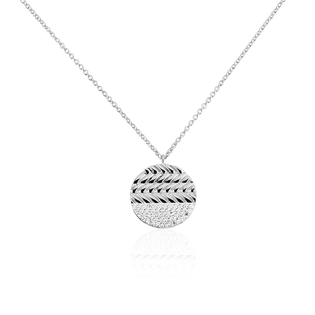 Collier Argent Henrick Oxydes De Zirconium 3 Collier Argent Henrick Oxydes De Zirconium
