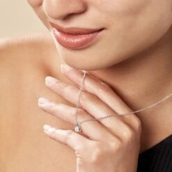 Collier Argent Temusio Oxydes De Zirconium -Fanny Boutique FACFBZW1QM model1