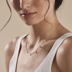 Collier Argent Collie Argent Blanc Oxyde -Fanny Boutique FACFBZW1QN model0