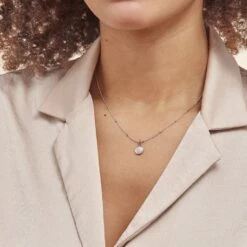 Collier Pascalin Argent Blanc Oxyde De Zirconium 9 Collier Pascalin Argent Blanc Oxyde De Zirconium -Fanny Boutique FACFBZW1VX model1