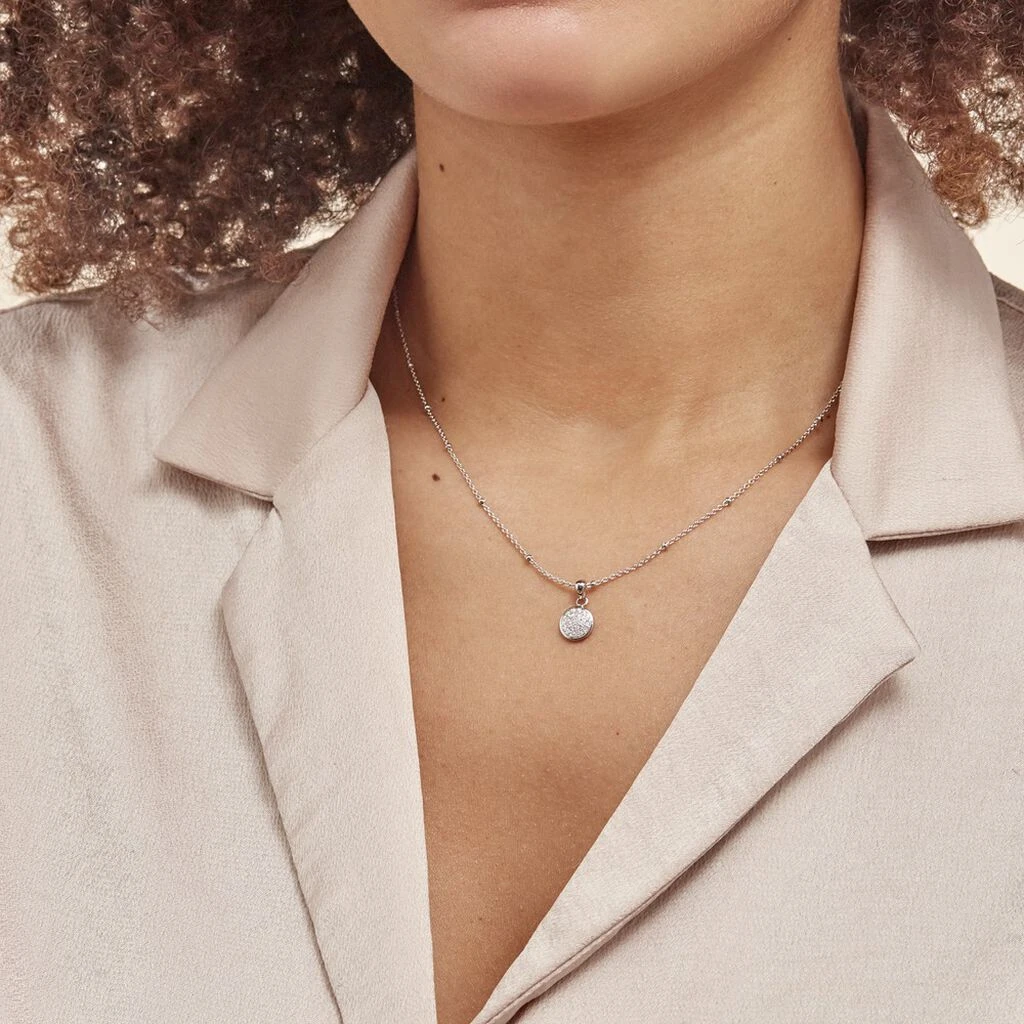 Collier Pascalin Argent Blanc Oxyde De Zirconium 6 Collier Pascalin Argent Blanc Oxyde De Zirconium – Image 4