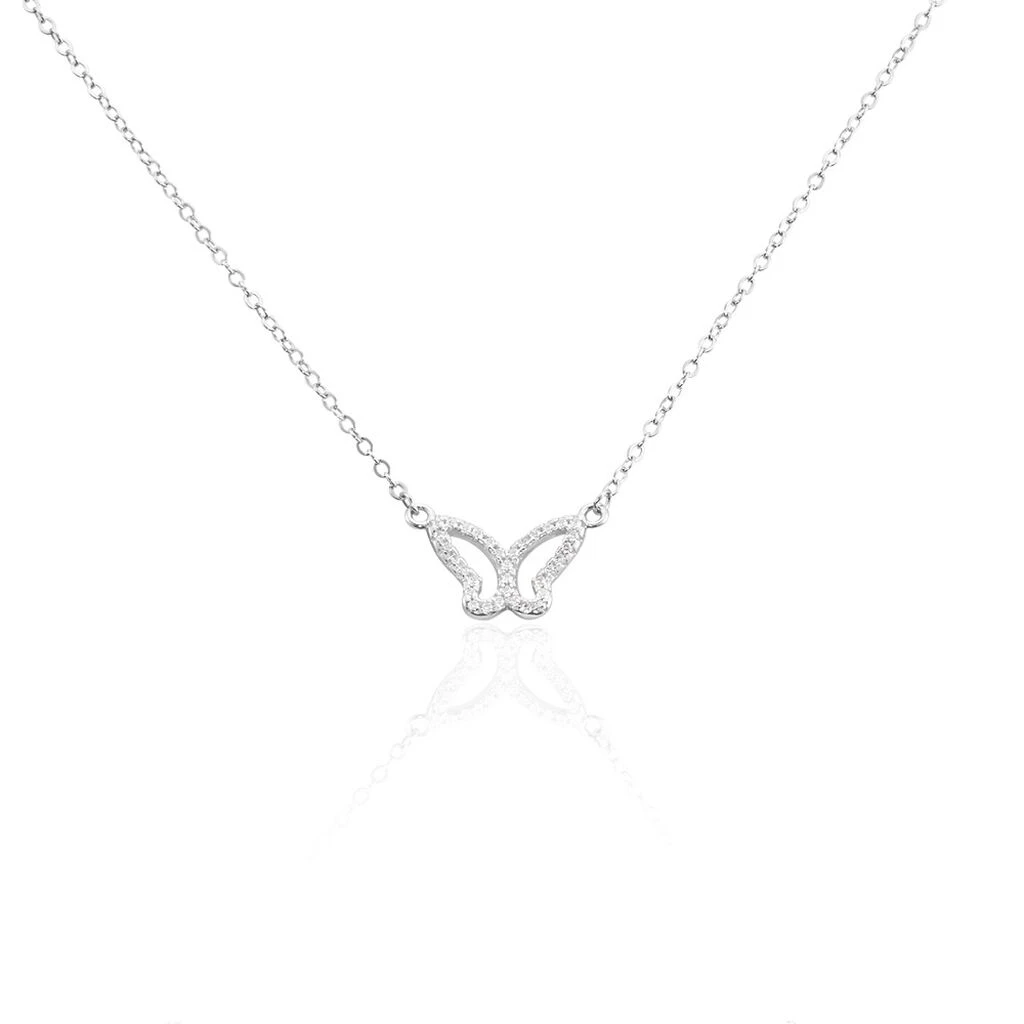Collier Argent Blanc Morris Oxydes De Zirconium 3 Collier Argent Blanc Morris Oxydes De Zirconium
