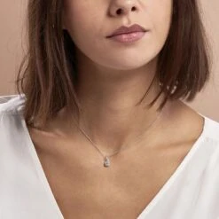 Collier Idylla Argent Blanc Oxyde De Zirconium -Fanny Boutique FACFBZW584 model0