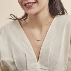 Collier Oya Argent Blanc Oxyde De Zirconium -Fanny Boutique FACFBZW911 model1